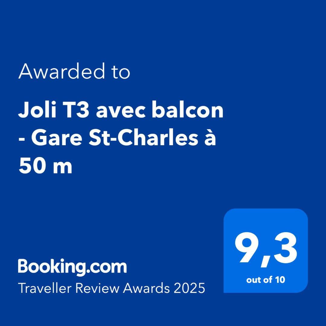 Appartamento Joli T3 Avec Balcon - Gare St-Charles A 50 M Marsiglia Esterno foto